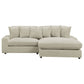 Blaine Upholstered Reversible Chaise Sectional Sofa Sand