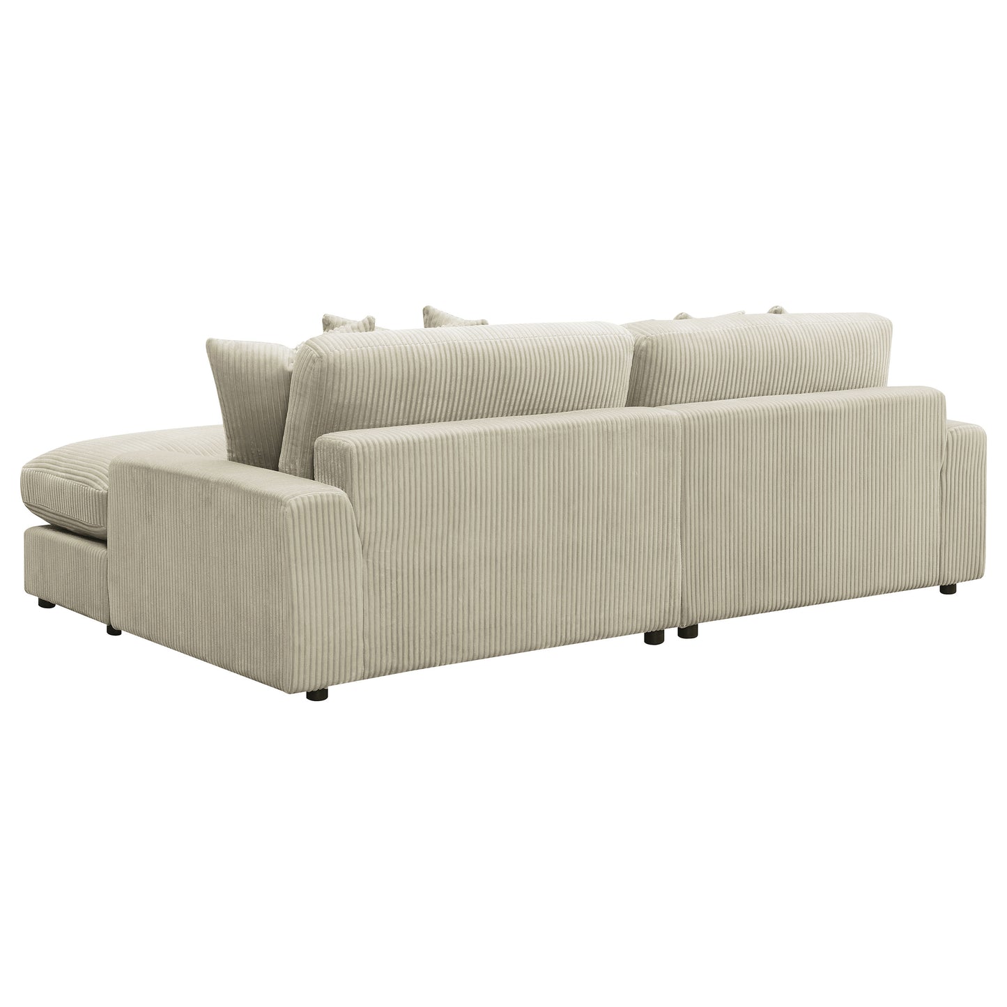 Blaine Upholstered Reversible Chaise Sectional Sofa Sand