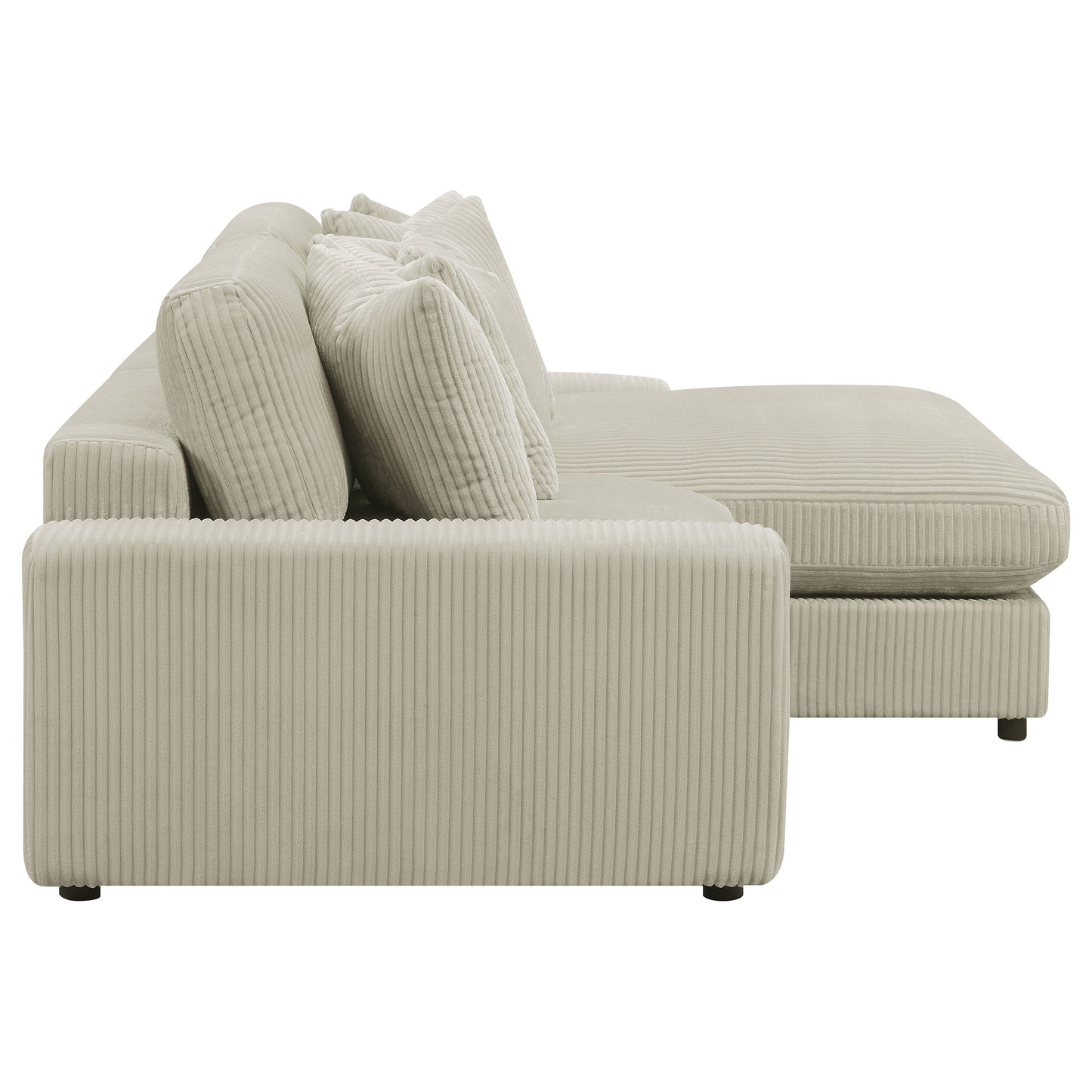 Blaine Upholstered Reversible Chaise Sectional Sofa Sand