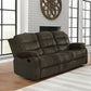 Rodman Upholstered Padded Arm Reclining Sofa Olive Brown