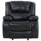 Camila Upholstered Glider Recliner Chair Black