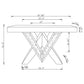 Taffeta V-shaped Mirrored Entryway Console Table Silver