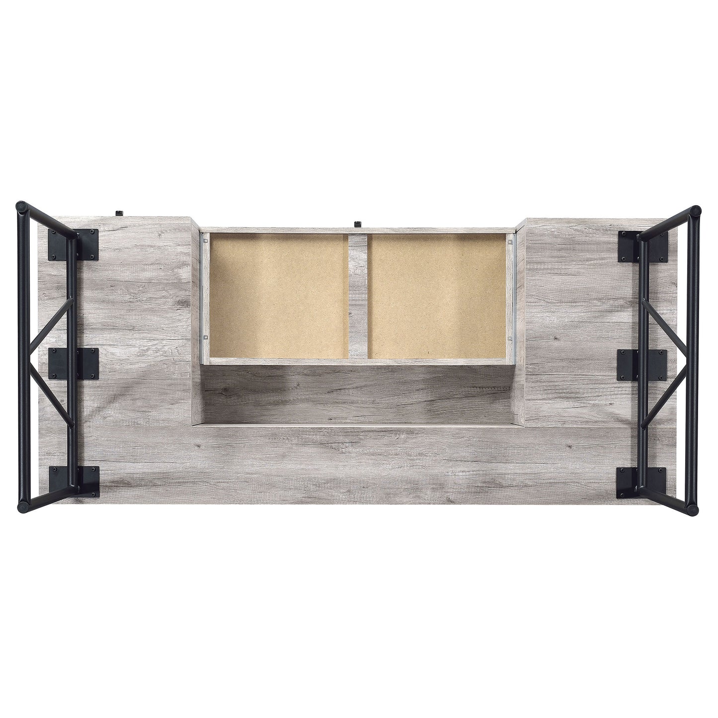 Analiese 63-inch 4-drawer Writing Desk Grey Driftwood