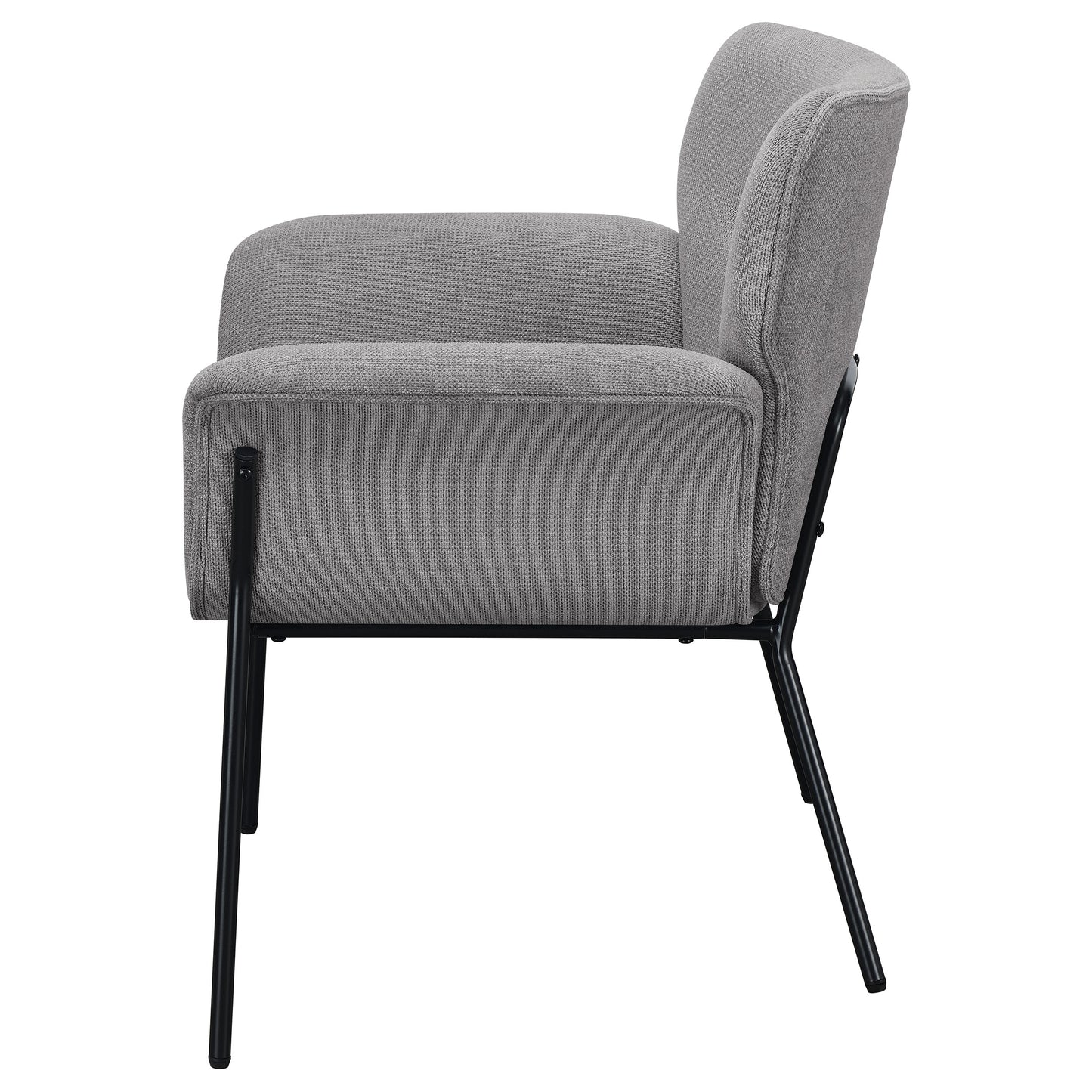 Davina Upholstered Flared Arm Accent Chair Ash Grey