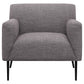Darlene Upholstered English Arm Accent Chair Charcoal