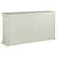 Kiara 4-door Wood Lattice Storage Accent Cabinet White